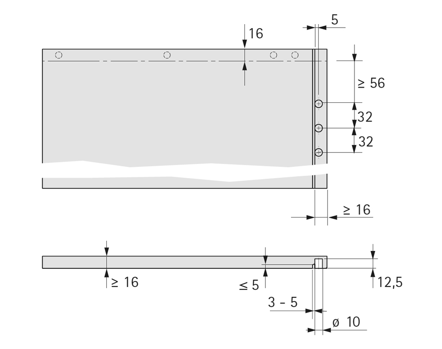 Attaccaglia per pensili SAH 216