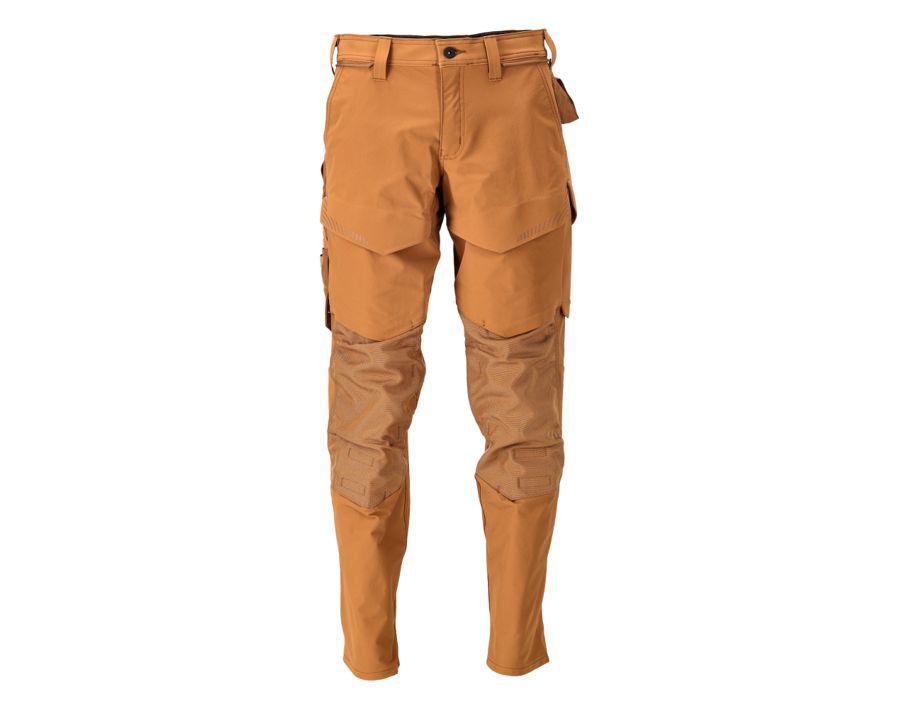 Pantaloni con tasche porta-ginocchiere CUSTOMIZED nocciola