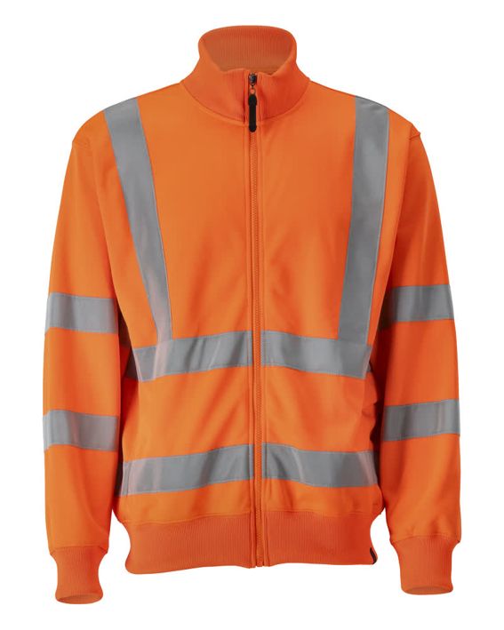Felpa con chiusura lampo SAFE CLASSIC hi-vis arancio