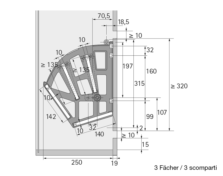 Guarnitura per portascarpe