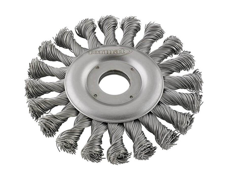 Rundbürste, rostfreier Stahldraht (1.4310), gezopft