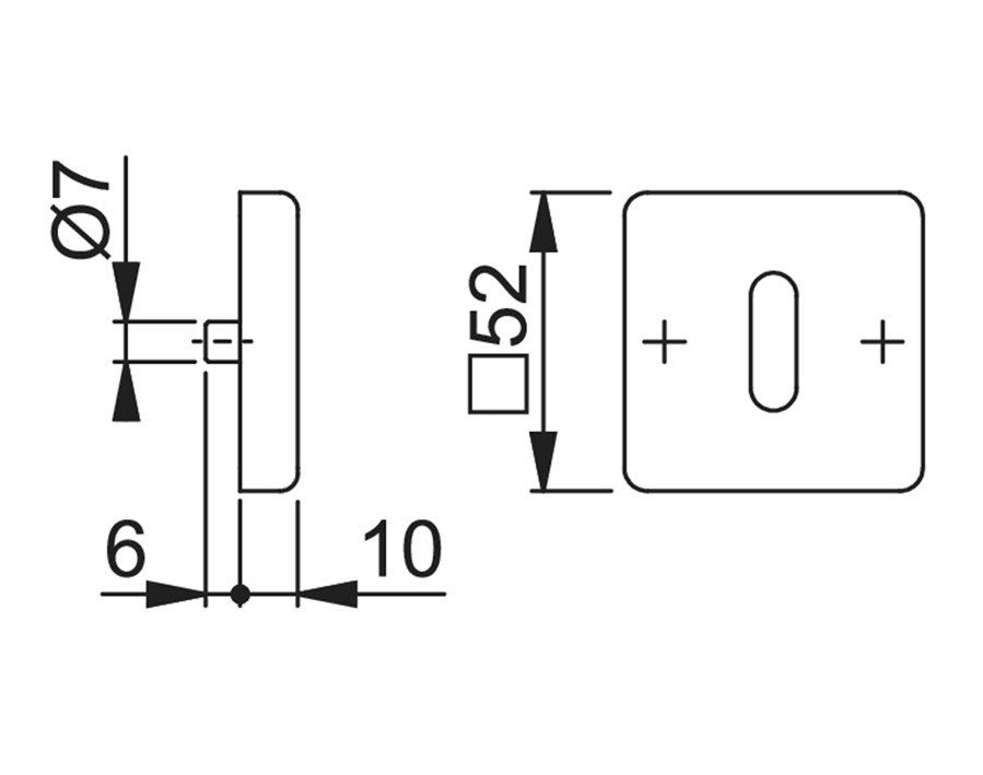 Guarnitura con rosetta serie Dallas E1643Z/52KV/52KVS