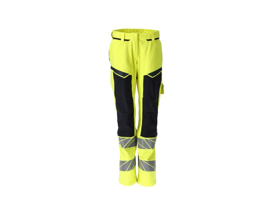 Pantaloni con tasche porta-ginocchiere ACCELERATE MULTISAFE hi-vis giallo/blu navy scuro