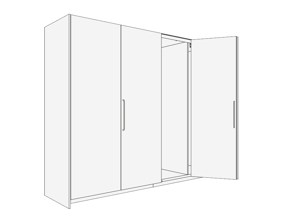 Guarnitura per 1 paio di ante a libro Hawa Folding Concepta 25