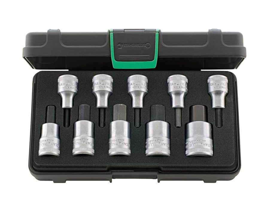 Schraubendreher-Einsatz-Garnitur 1/2" für Innensechskantschrauben