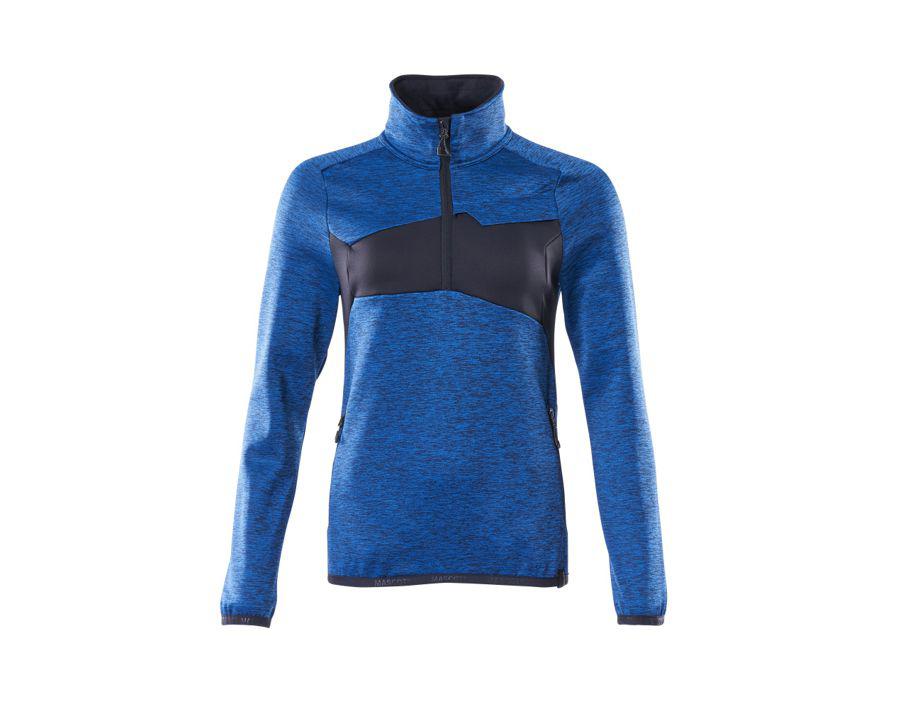 Maglione in pile con mezza cerniera ACCELERATE azzurro/blu navy scuro