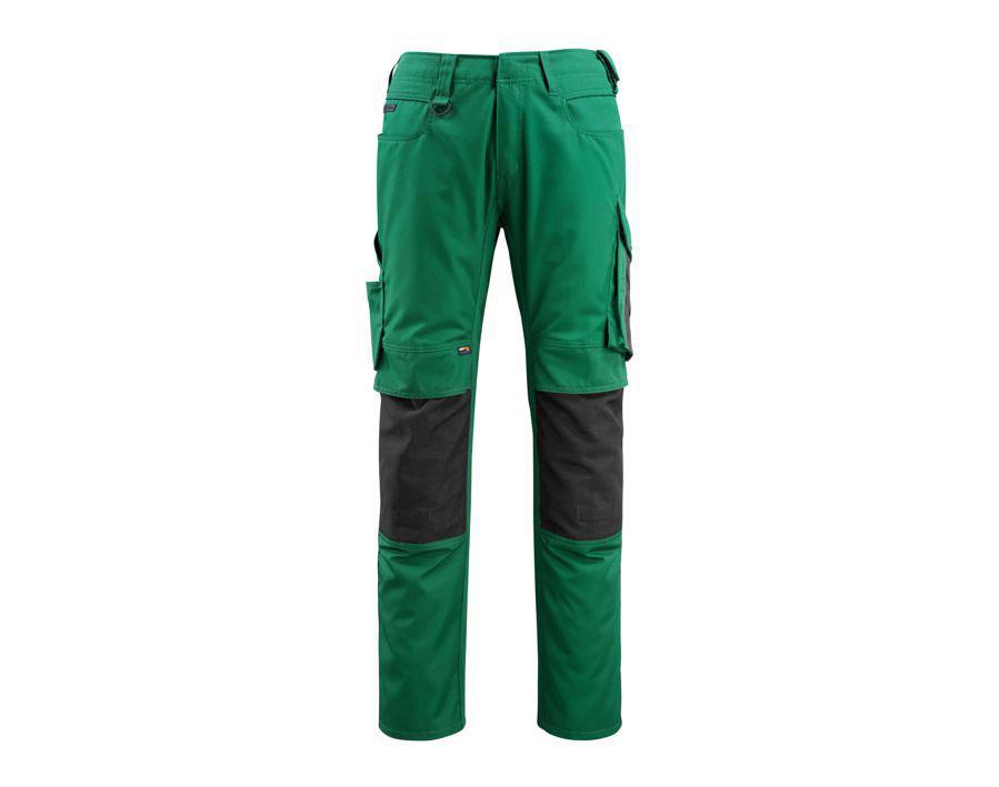 Pantaloni con tasche porta-ginocchiere UNIQUE verde/nero
