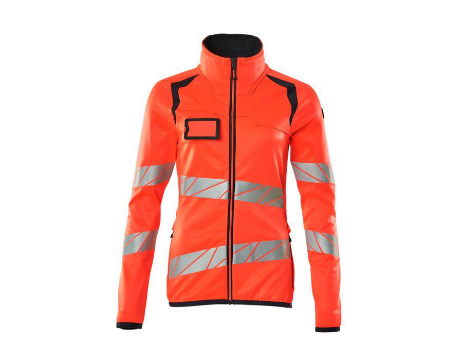 Maglione in pile con chiusura lampo ACCELERATE SAFE hi-vis rosso/blu navy scuro