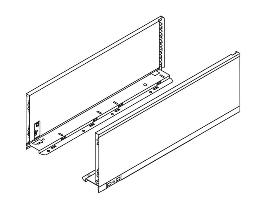 Spondine C e placchette di copertura sinistra/destra LEGRABOX pure
