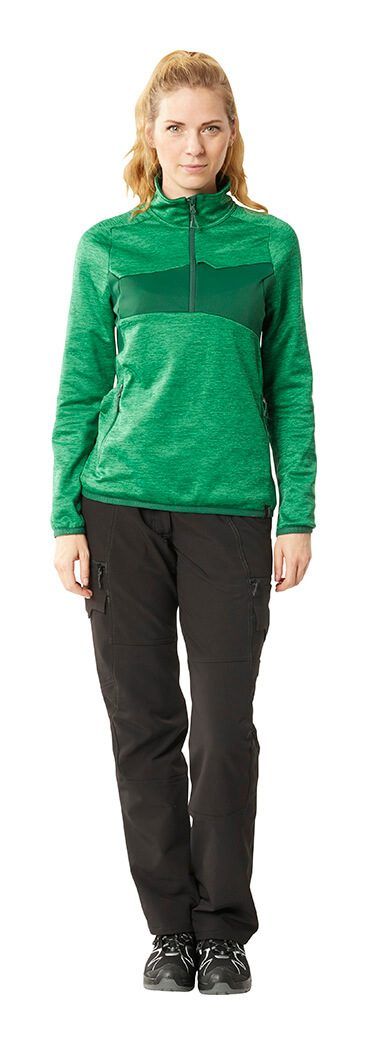 Maglione in pile con mezza cerniera ACCELERATE rosso/nero