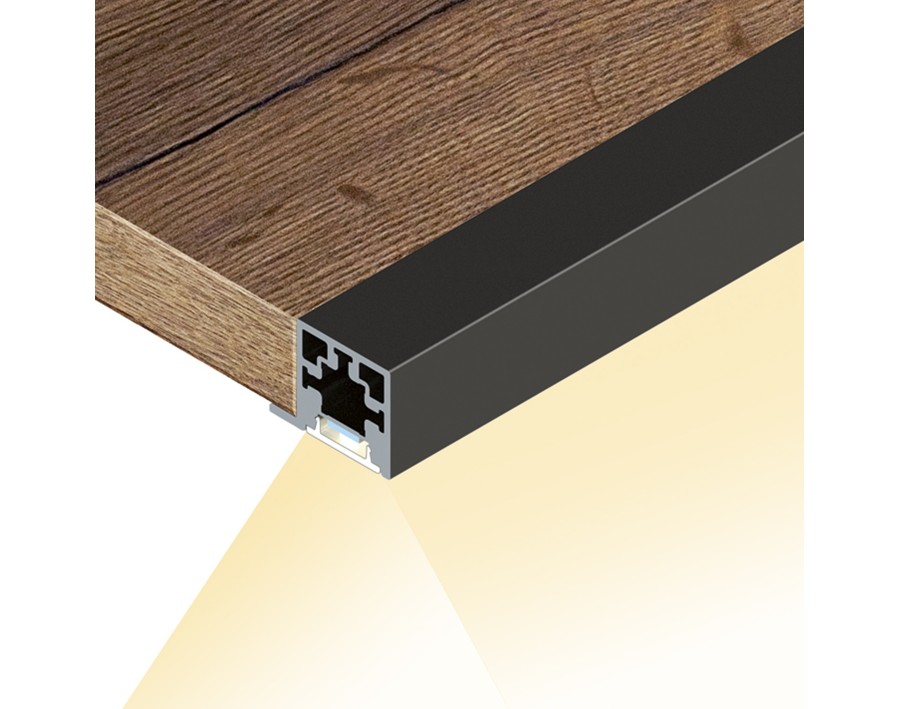 Cadro Profilo luminoso per ripiano nero opaco