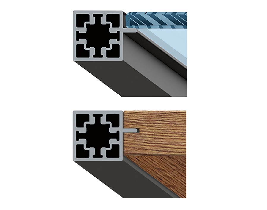 Cadro Profilo ripiano in vetro / profilo fianco / profilo ripiano con scanalatura