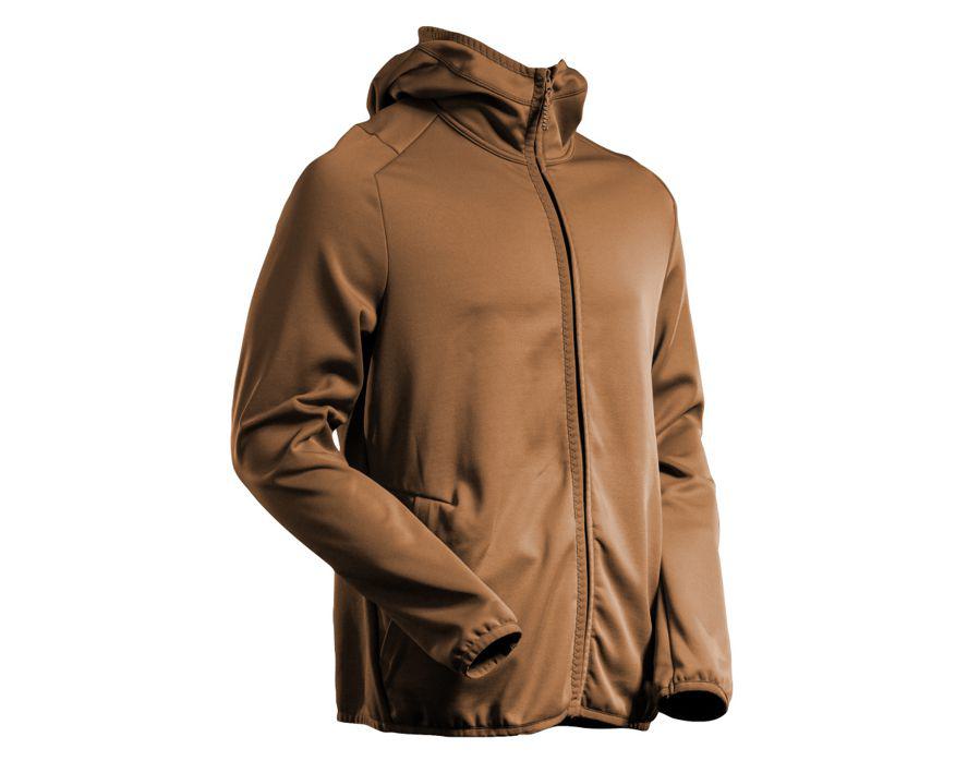 Maglione in pile con cappuccio CUSTOMIZED nocciola