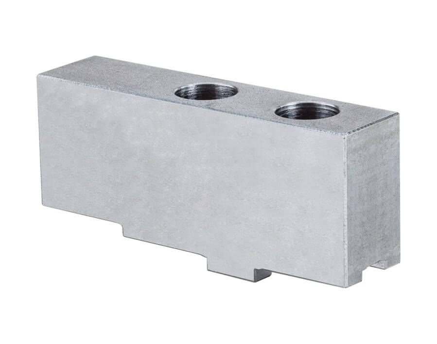 Ersatz-Aufsatzbacke, ungestuft und ungehärtet, 3-teiliger Satz, für Keilstangen-Dreibacken-Drehfutter DURO