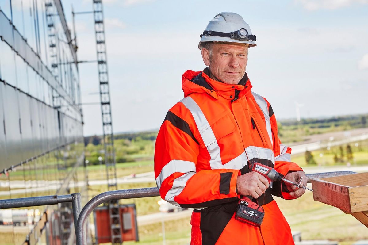 Tuta antifreddo SAFE YOUNG hi-vis rosso/antracite scuro