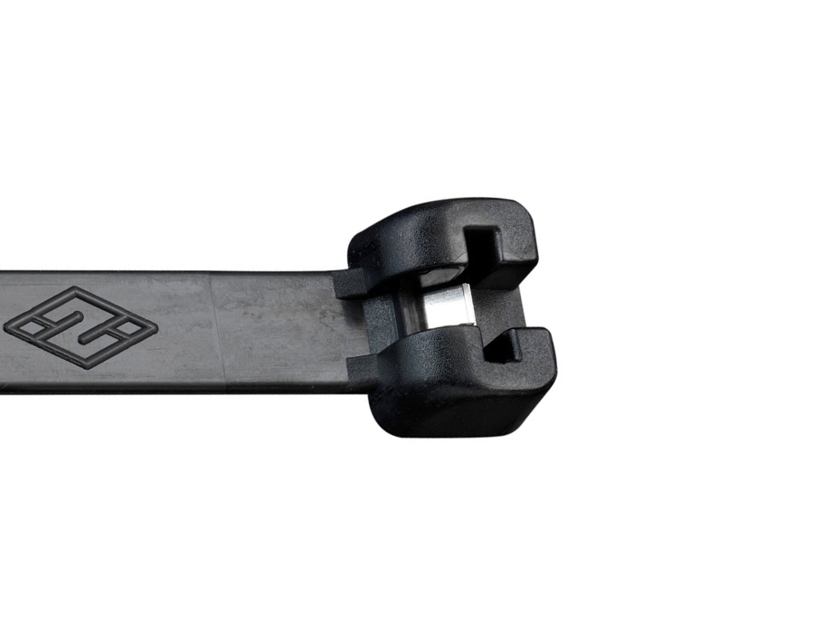 Fascetta in nylon con nasello in acciaio inox - nera