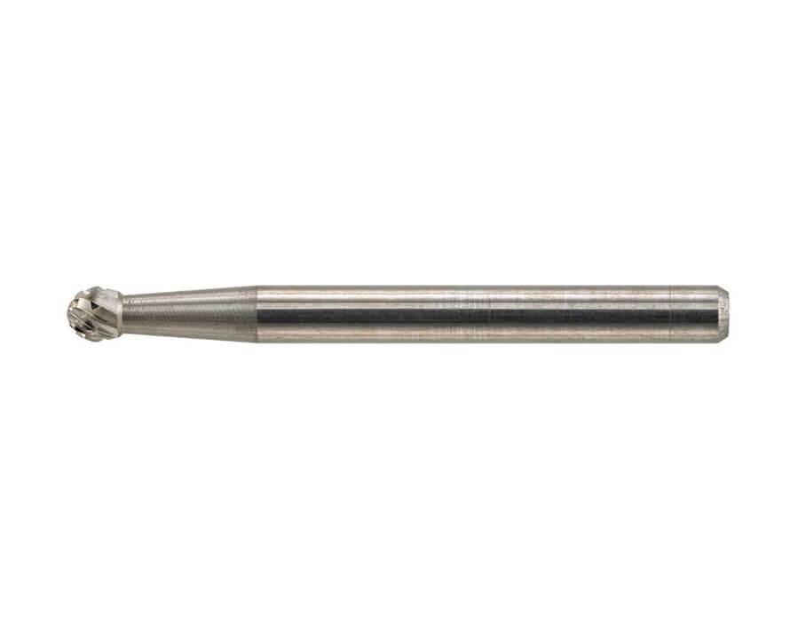 Hartmetall-Kleinfrässtift (Rotorfräser) DIN 8033 – Schaft-Ø 3 mm, Kugelform KUD, Zahnung C