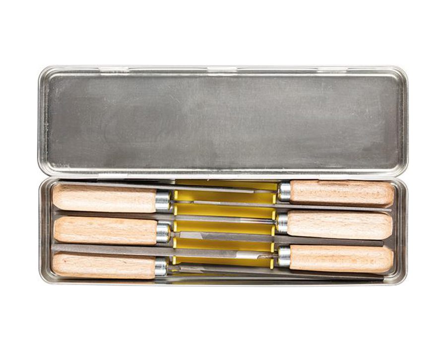 Schlüsselfeilen-Satz, 100 mm im Blechkasten