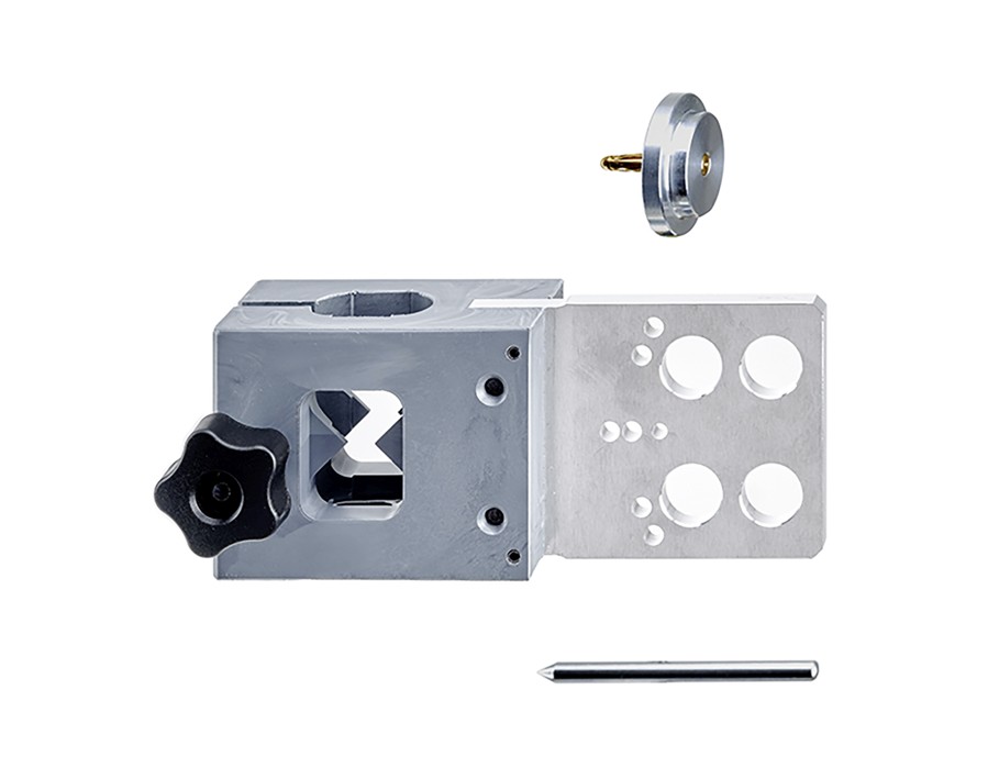 Riscontro di foratura Accura con perno di centraggio ed elemento di presa