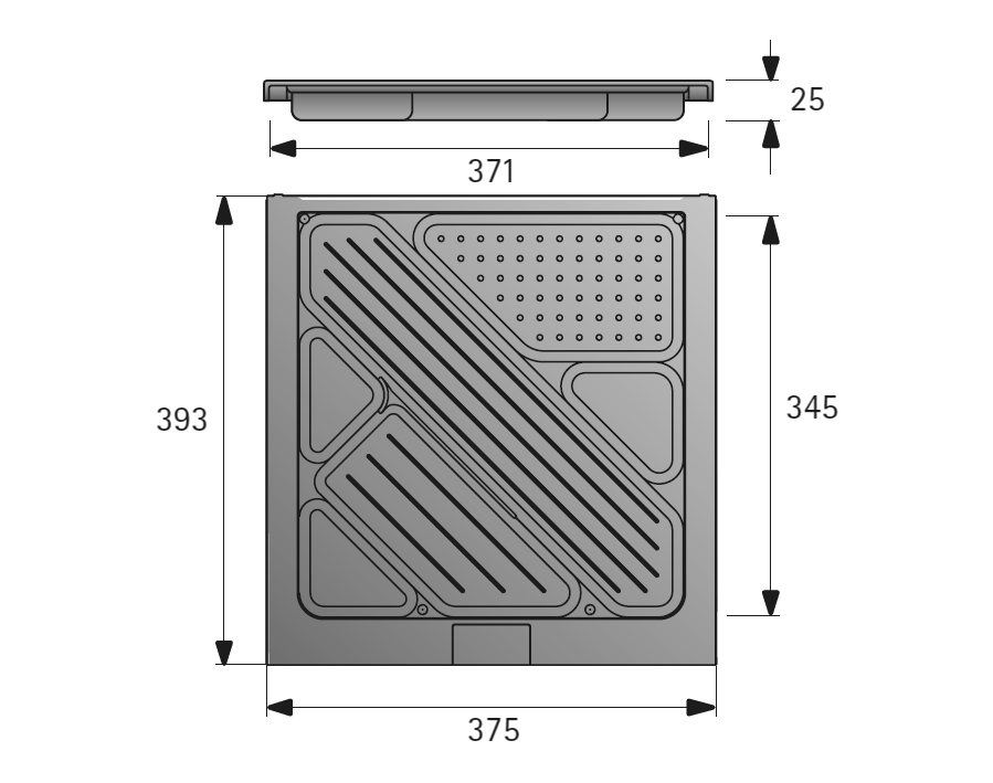 Cassettino per cancelleria altezza 25 mm Systema Top 2000