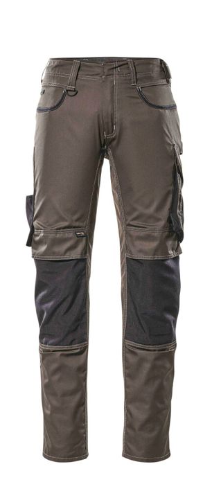 Pantaloni con tasche porta-ginocchiere UNIQUE antracite scuro/nero