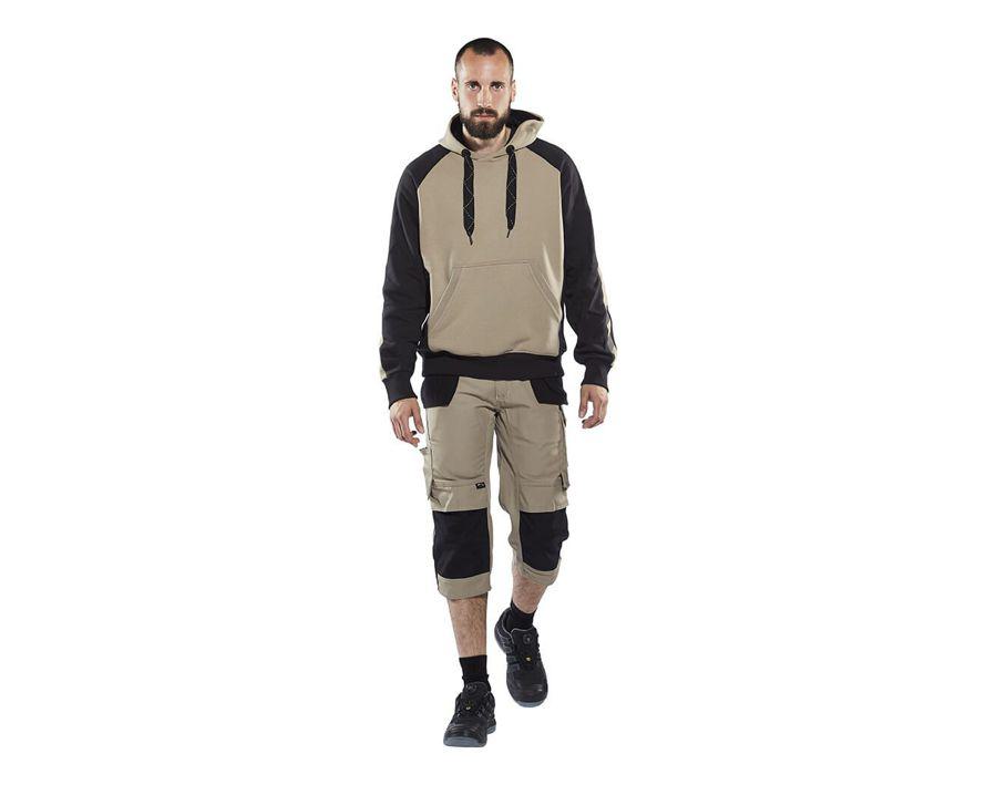 Felpa con cappuccio UNIQUE nero/antracite scuro