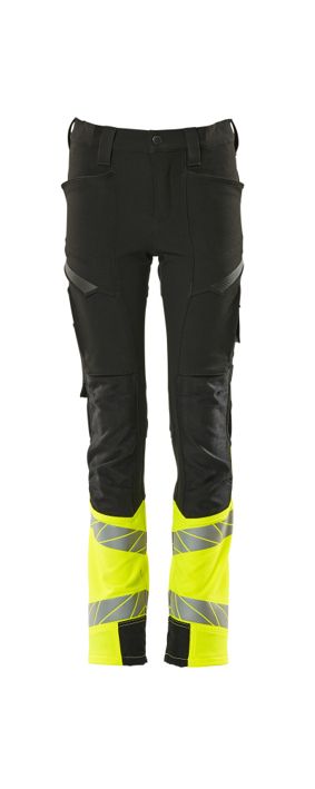 Pantaloni da bambino ACCELERATE SAFE nero/hi-vis giallo