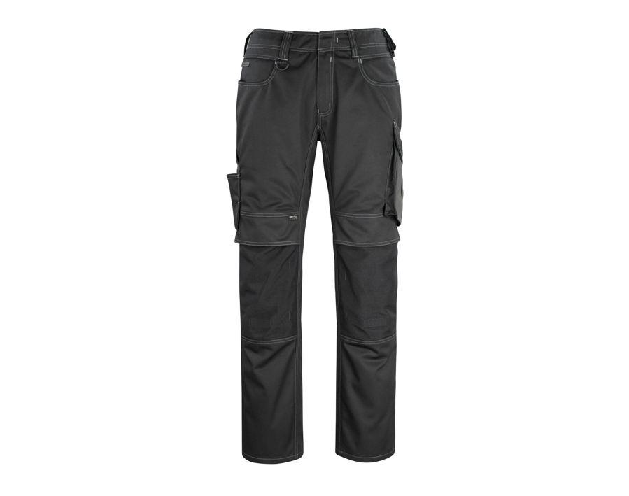 Pantaloni con tasche porta-ginocchiere UNIQUE nero/antracite scuro