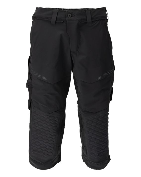 ¾ Lunghezza Pantaloni con tasche porta-ginocchiere CUSTOMIZED nero