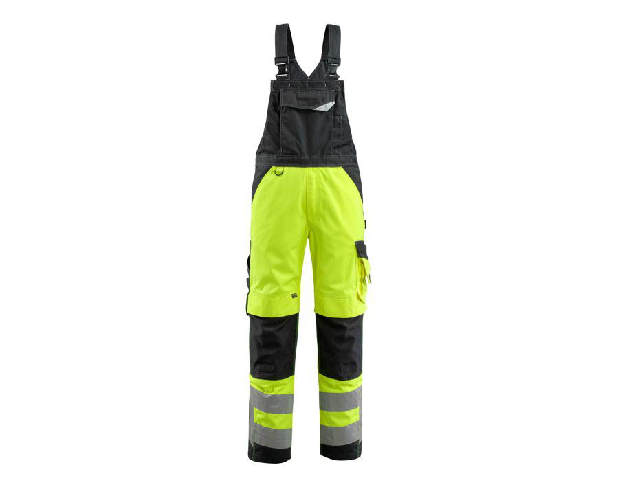 Salopette con tasche porta-ginocchiere SAFE SUPREME hi-vis giallo/nero