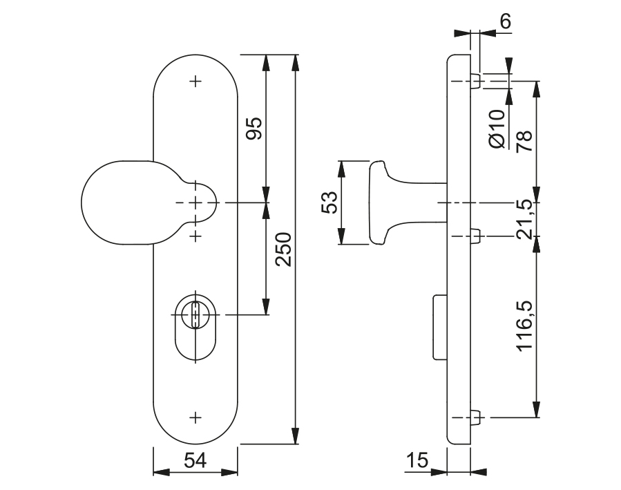 Guarnitura di sicurezza serie Verona FH-M86G/3332ZA/3310/151 