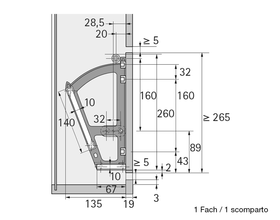 Guarnitura per portascarpe