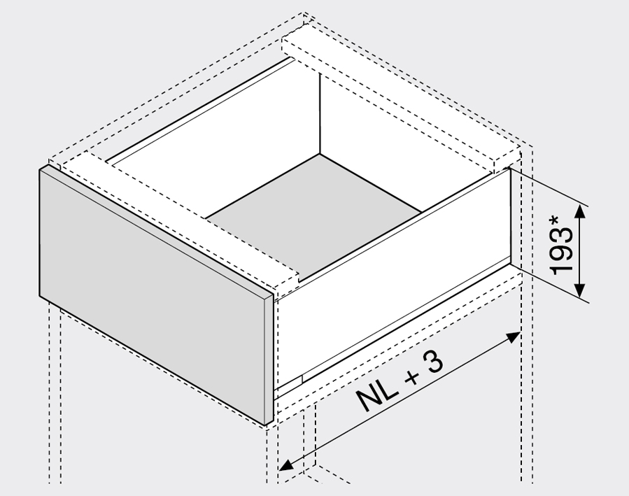 LEGRABOX pure bianco seta opaco - altezza C