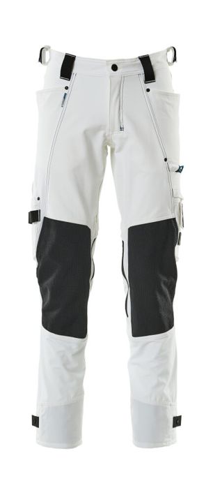 Pantaloni con tasche porta-ginocchiere ADVANCED bianco