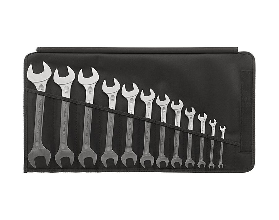 Doppelmaulschlüssel-Satz, in Rolltasche