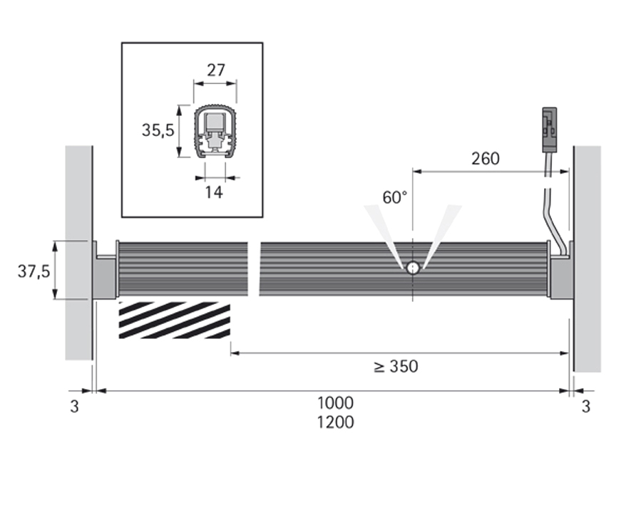 Asta portabiti a LED LitePipe 