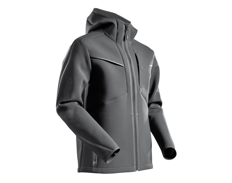 Giacca Softshell con cappuccio CUSTOMIZED grigio pietra