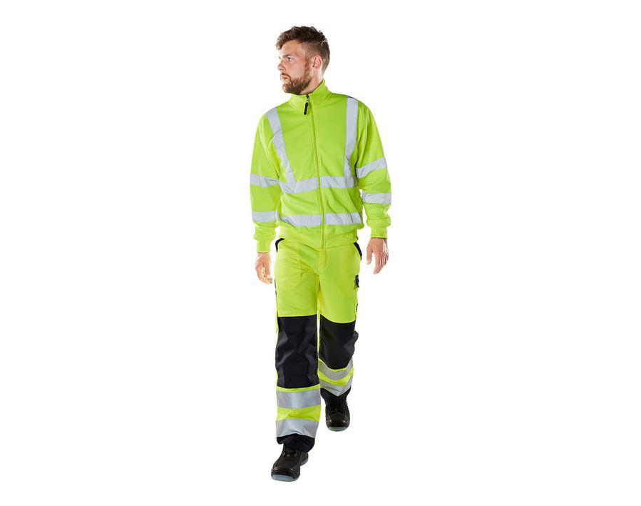 Pantaloni con tasche porta-ginocchiere SAFE LIGHT hi-vis giallo/blu navy scuro