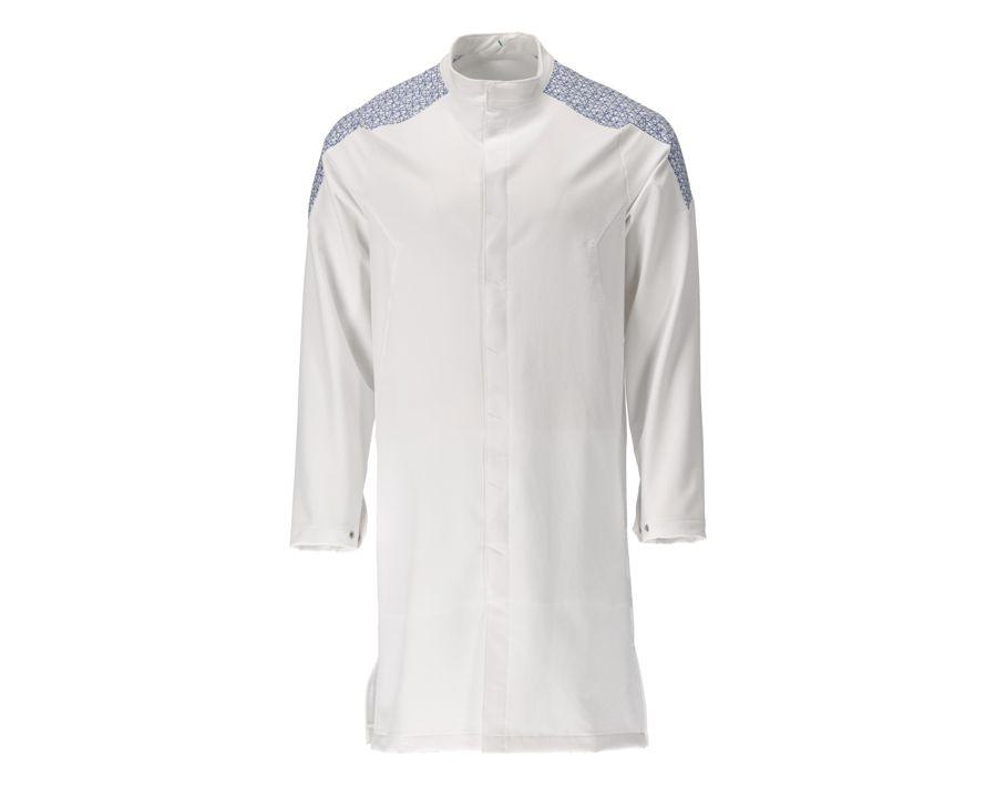 Camice lungo FOOD & CARE bianco/azzurro