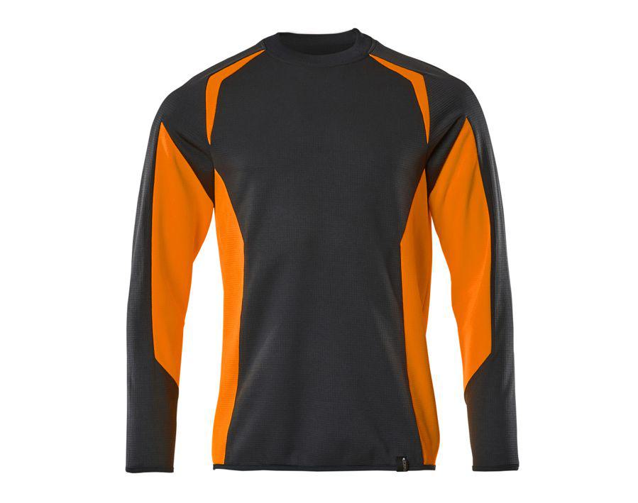 Felpa ACCELERATE SAFE blu navy scuro/hi-vis arancio
