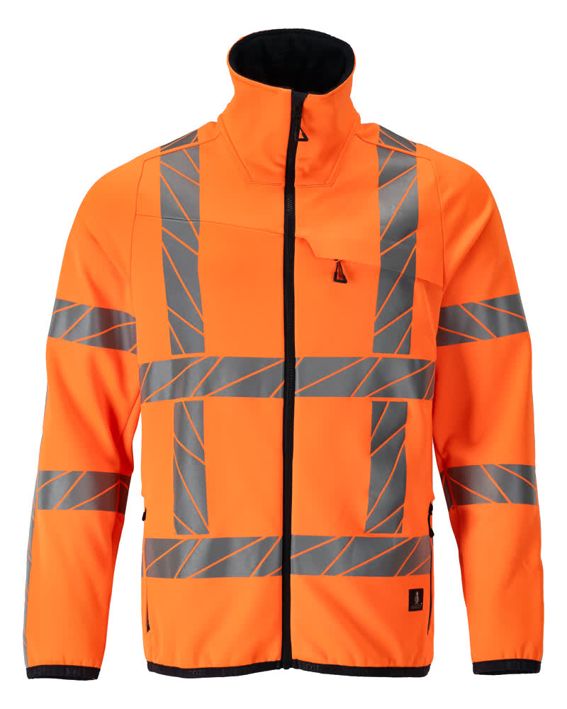 Maglione in pile con chiusura lampo ACCELERATE SAFE hi-vis arancio