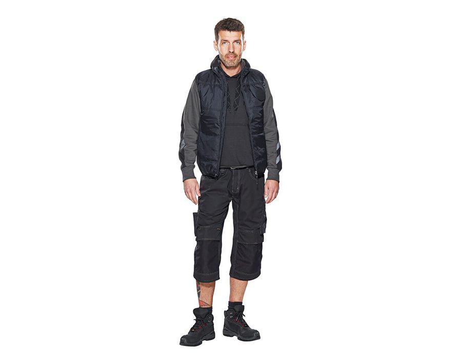 ¾ Lunghezza Pantaloni con tasche porta-ginocchiere UNIQUE blu navy scuro
