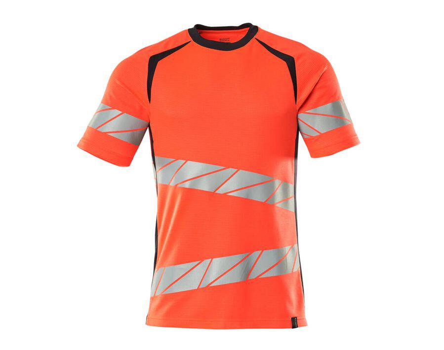 Maglietta ACCELERATE SAFE hi-vis rosso/blu navy scuro