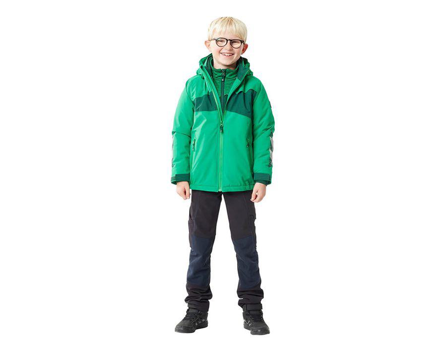 Maglione in pile da bambino ACCELERATE verde prato/verde