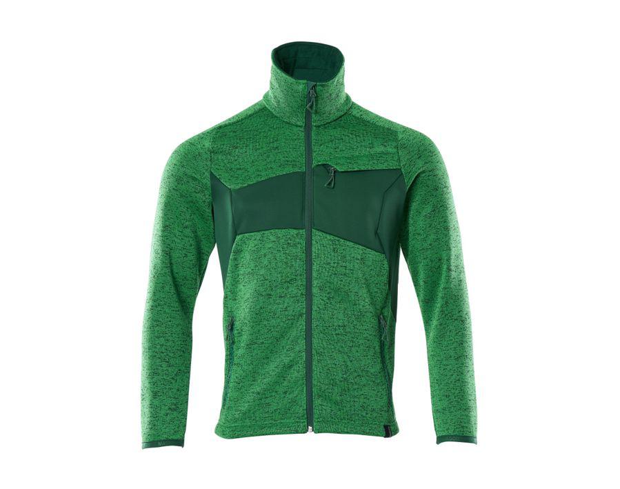 Maglione con chiusura lampo ACCELERATE verde prato/verde