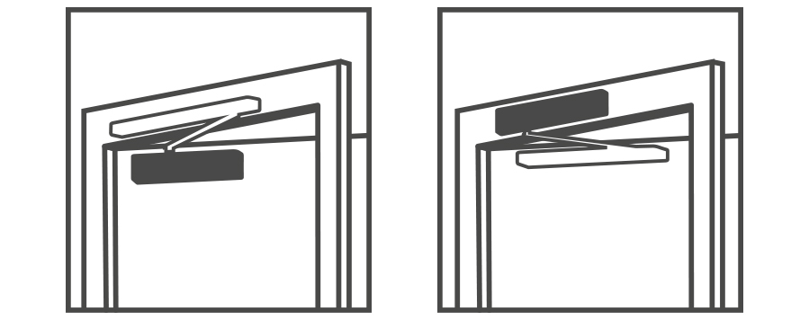 Chiudiporta aereo a cremagliera TS 3000 V