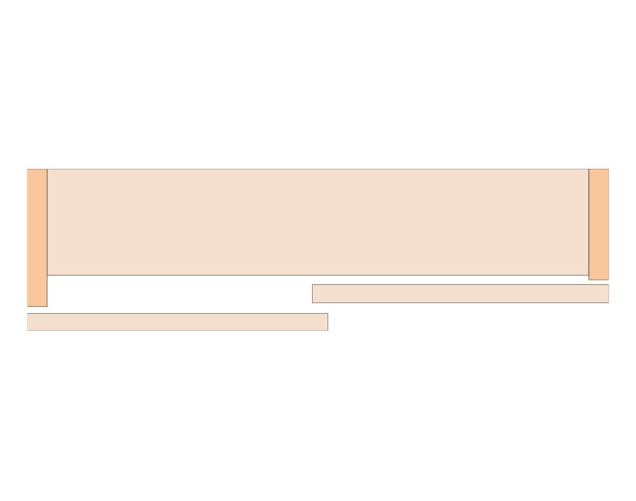 Ferramenta per 2 ante scorrevoli in legno opk Ocean 1 