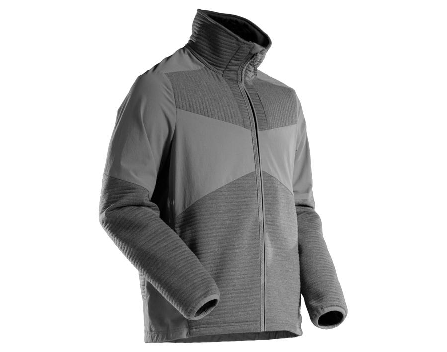 Maglione in pile con chiusura lampo e fodera CUSTOMIZED grigio pietra