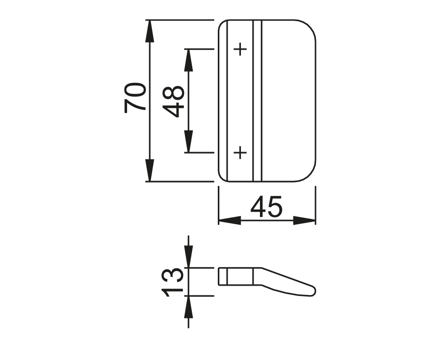 Maniglietta per porte balcone K435 Maniglietta per porte balcone K435