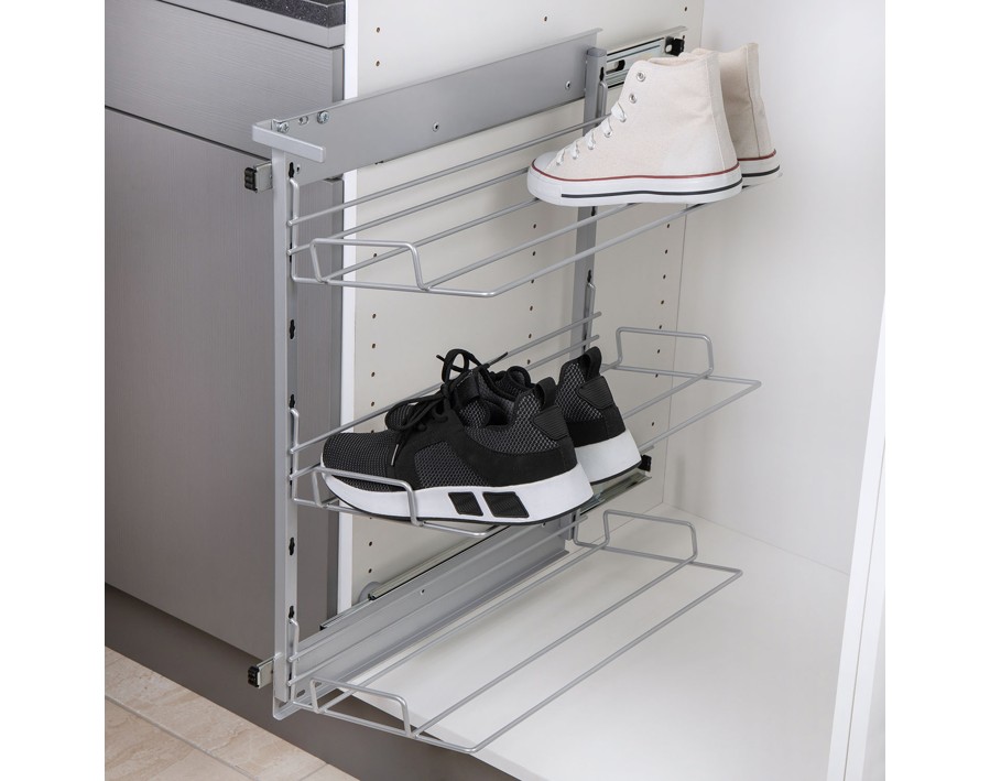 Rastrelliera estraibile con 3 ripiani